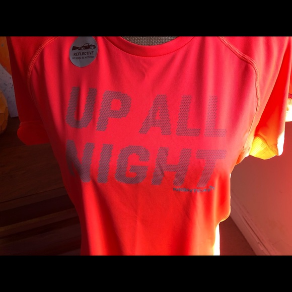 NWT Puma Nightcat Reflective Orange Running Shirt - Picture 2 of 4
